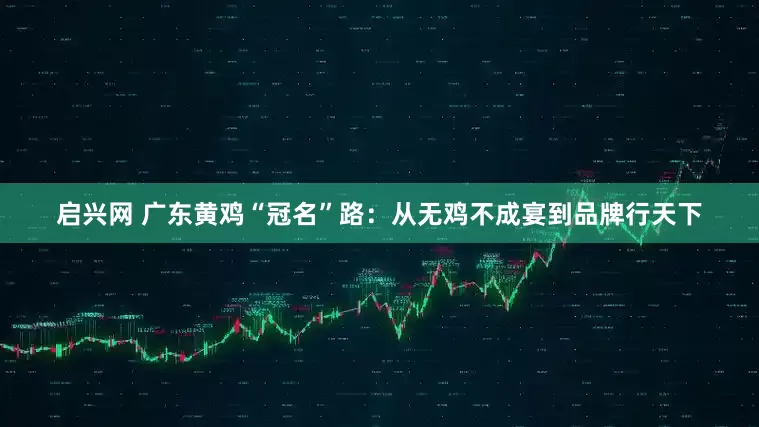 启兴网 广东黄鸡“冠名”路:从无鸡不成宴到品牌行天下